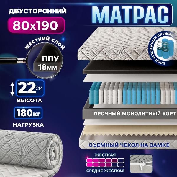 Матрас Ami Хард 80х190 (скрутка)