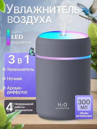 Увлажнитель воздуха "Ночник", с подсветкой, для офиса, 300мл