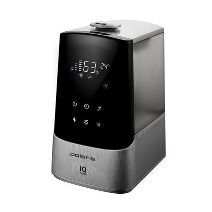Увлажнитель воздуха для квартиры Polaris PUH 2300 Wi-Fi IQ Home 5л, до 45м², ионизация, ночной режим, настольный, серый