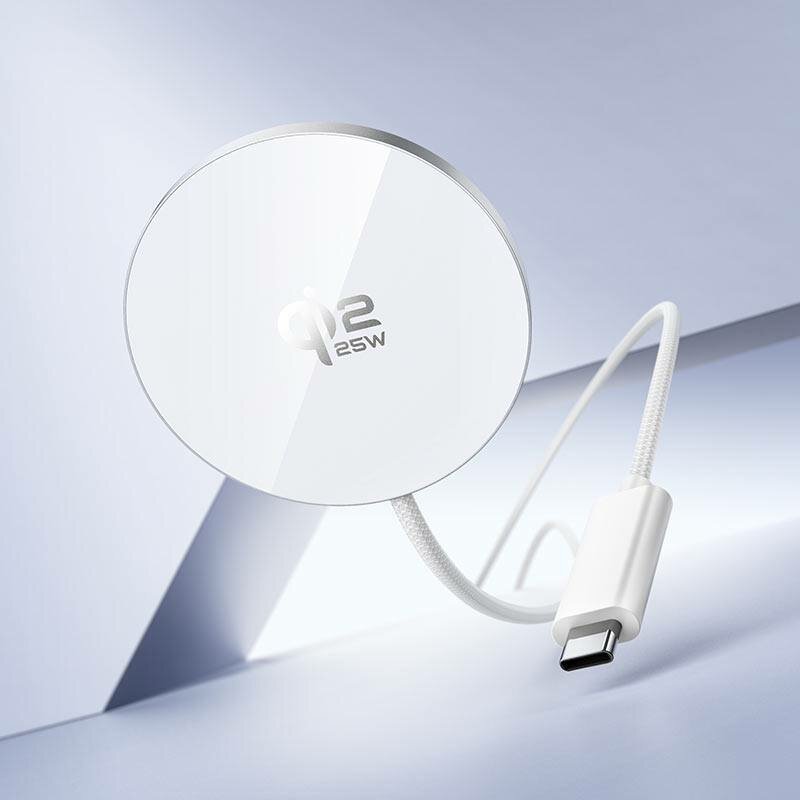 Зарядное устройство Hoco CW63 pro, магнитное, беспроводное, до 25 Вт белое