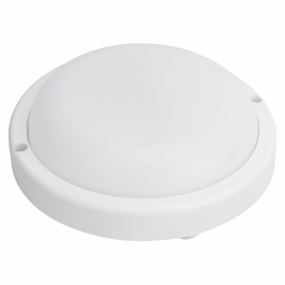 Светильник с датчиком движения Ecola LED ДПП Круг IP65 матовый белый 12W 220V 4200K 155x45 DMRV12ELC