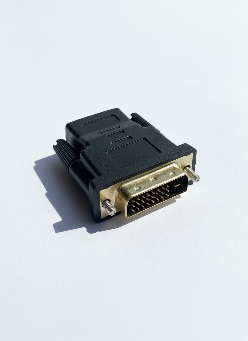 Переходник, адаптер с DVI-D (24+1) на HDMI, конвертер черный