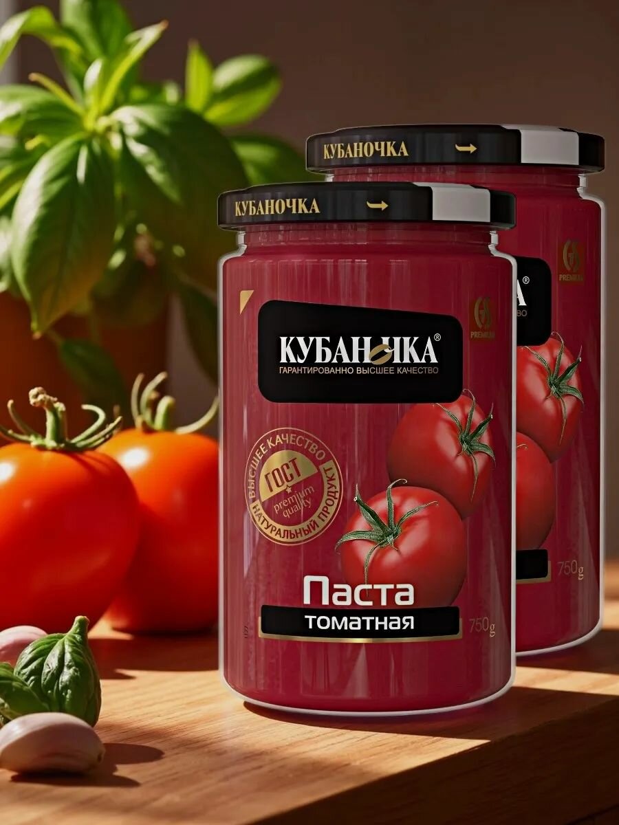 Томатная Паста Кубаночка 750гр (Набор из 2 шт)