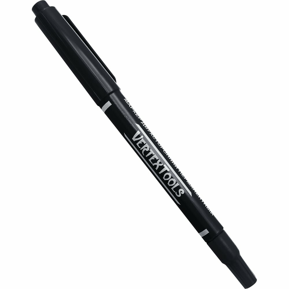 Строительный маркер vertextools черный, двухсторонний 00010-01