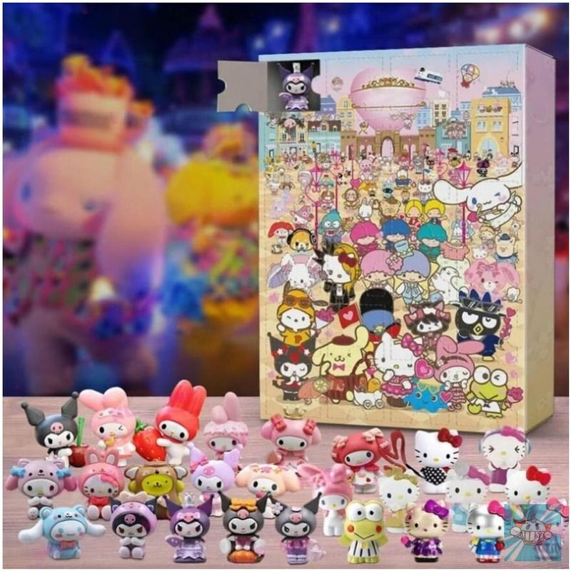 Адвент-календарь Hello Kitty и Куроми на 24 дня, новогодний подарок с сюрпризами для детей