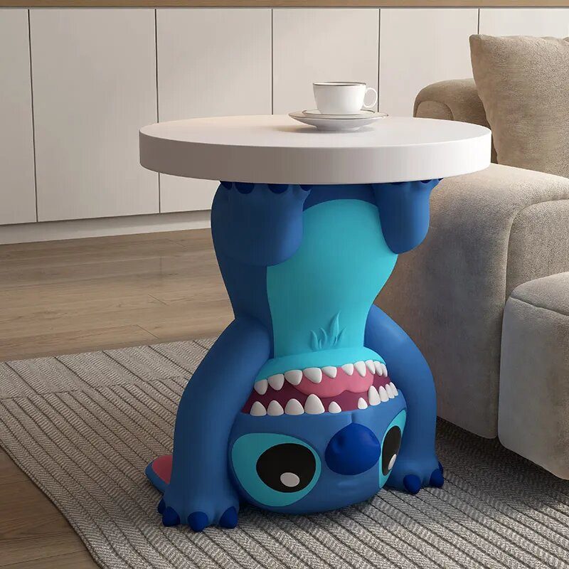 Журнальный столик Stitch с дизайном аниме, синий, для гостиной и детской, компактный, 45х36х32 см