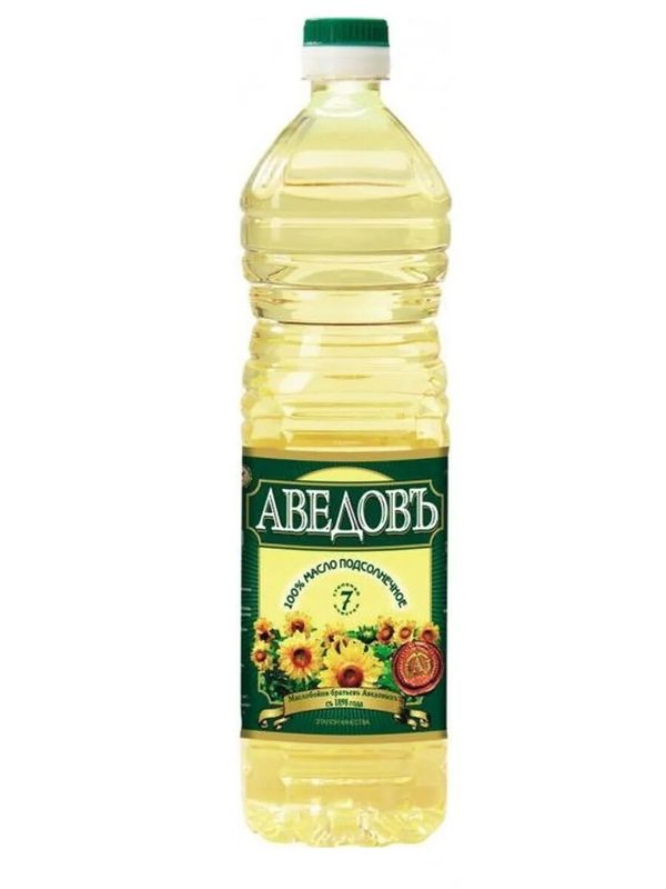 Масло Аведовъ подсолнечное, 1л.