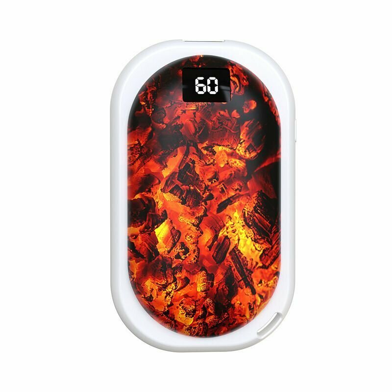Портативный мини обогреватель для рук Hand Warmer, чёрный. Карманная грелка для рук и Повербанк (power bank) (2 в 1). Согреет руки на улице и в помещении.