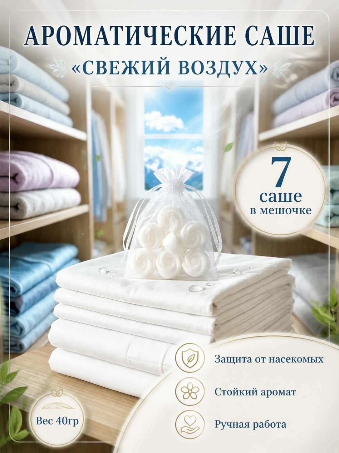 Саше для дома с ароматом Свежего Воздуха