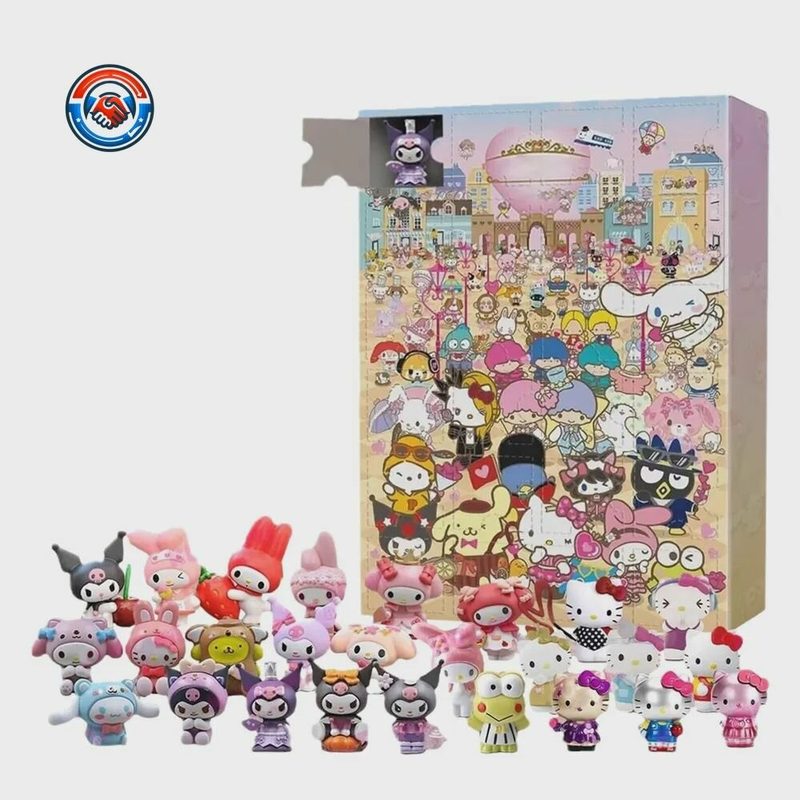 Адвент календарь для девочек Hello Kitty, новогодний подарок с сюрпризами на каждый день, рождественский календарь для детей, милая кошечка и зимнее волшебство