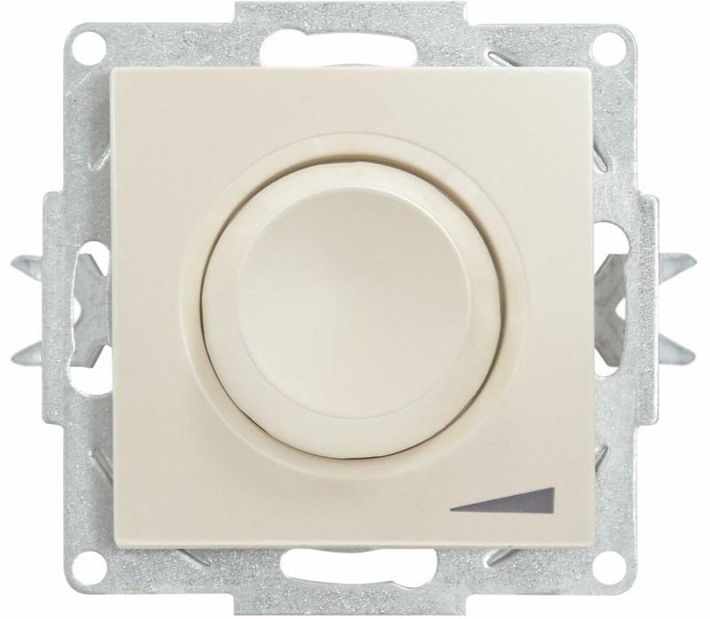 ABB Cosmo Крем Диммер поворотно-нажимной 800Вт с подсв. 619-010300-192