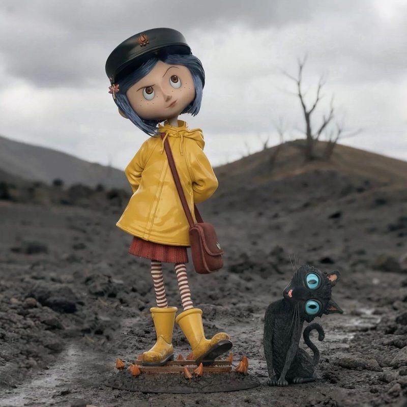 Каролайн Coraline Мама-Призрак, с черной кошкой, коллекционная фигурка, высота 8 дюймов