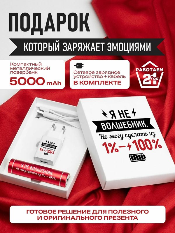 Подарочный набор powerbank 5000 mah подарок выпускнику