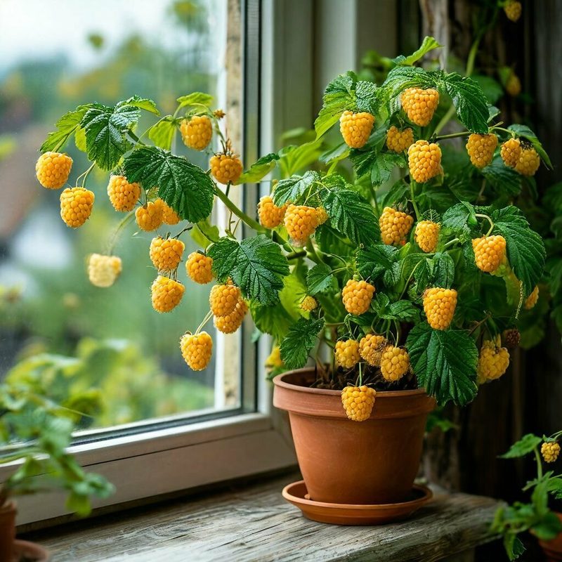 Малина желтая, комнатный сорт, семена