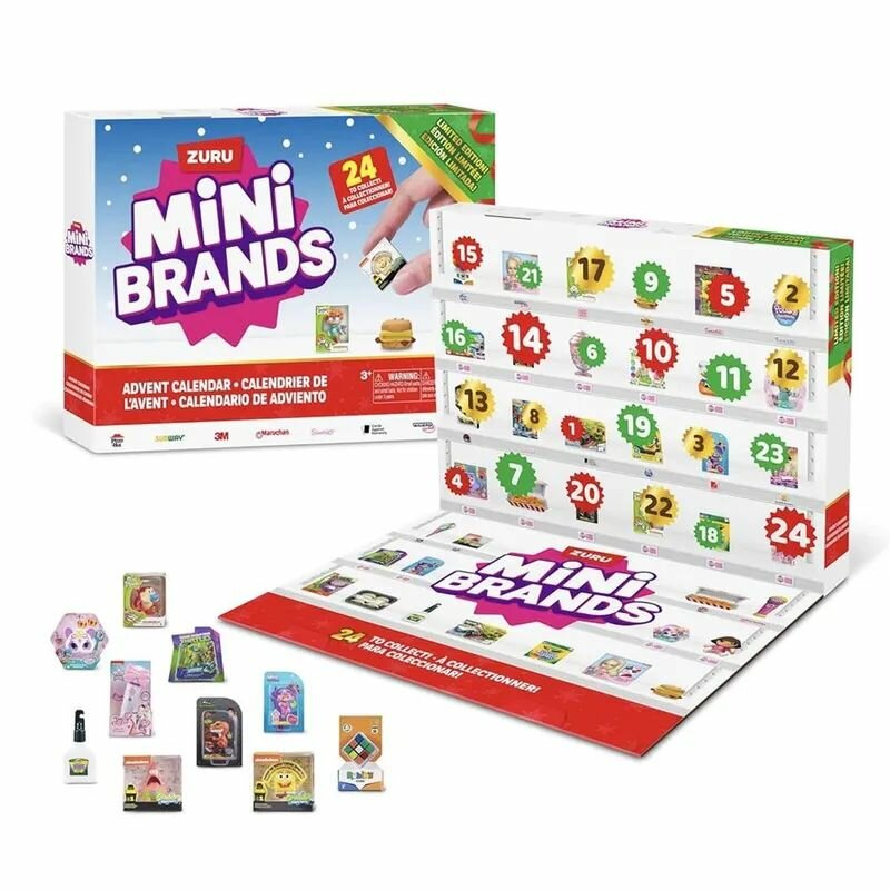 Адвент-календарь 2024, Zuru mini brands лимитированная слепая коробка, таинственные коллекционные игрушки, подарки для детей