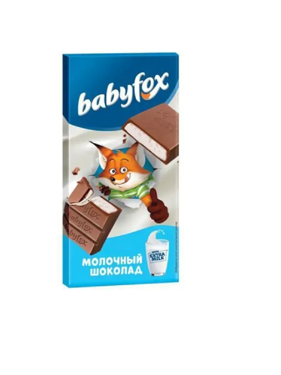 Babyfox Шоколад молочный тонкая, 90г