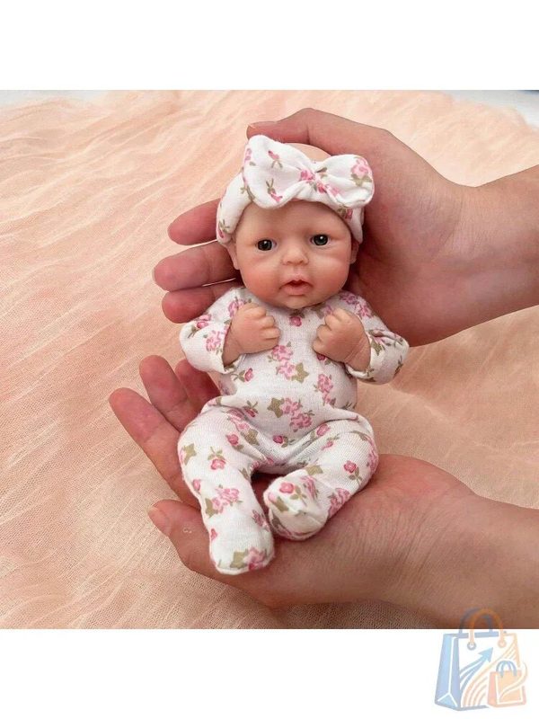 Мини-куклы Reborn Baby 7 дюймов для девочек，7 - дюймовая миниатюрная воссозданная кукла малый размер для всего тела