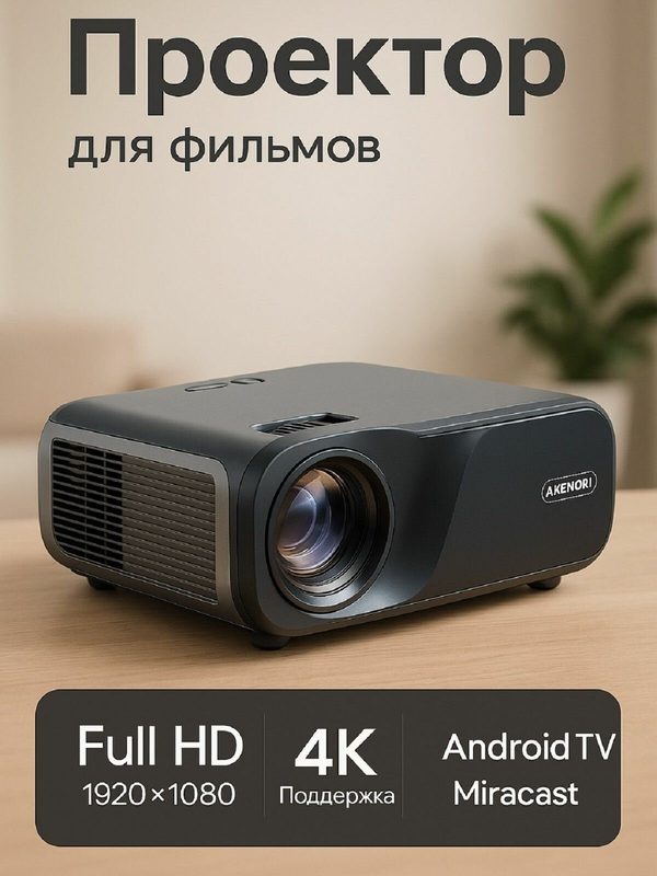 CAIVVEI Led-330: Яркий Full HD проектор с 4К Caivvei