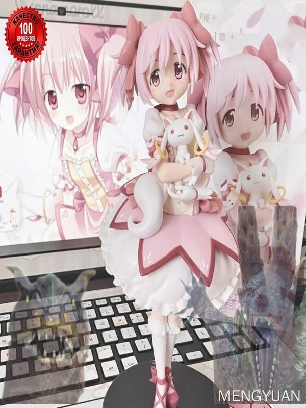 Фигурка Madoka Magica 18см ПВХ аниме粉色 - коллекционная модель для дома и подарка, деталь