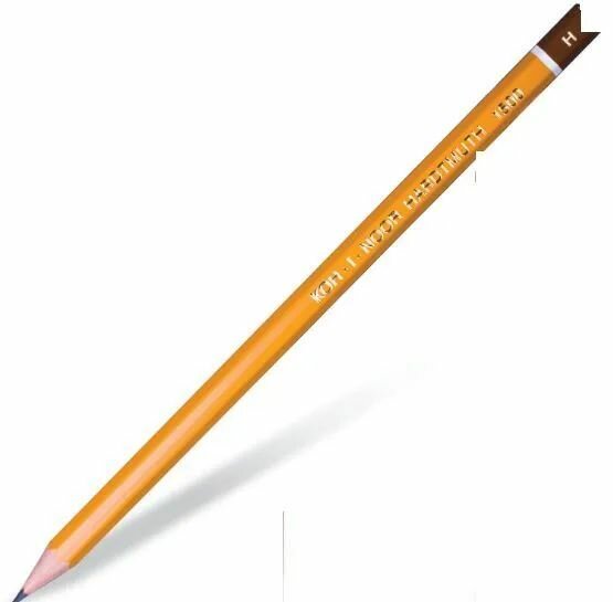 Карандаш чернографитный Koh-I-Noor 1500/H, шестигранный корпус