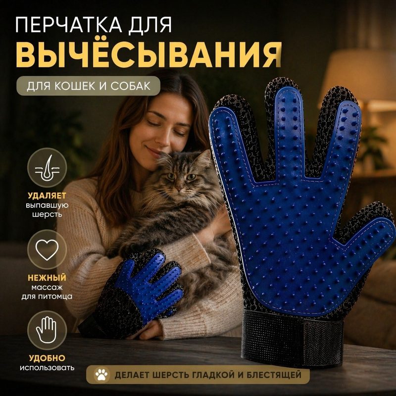 Фурминатор для вычесывания подшерстка кошек и собак, комфортный, удаление подшерстка, снижает линьку, массажный эффект