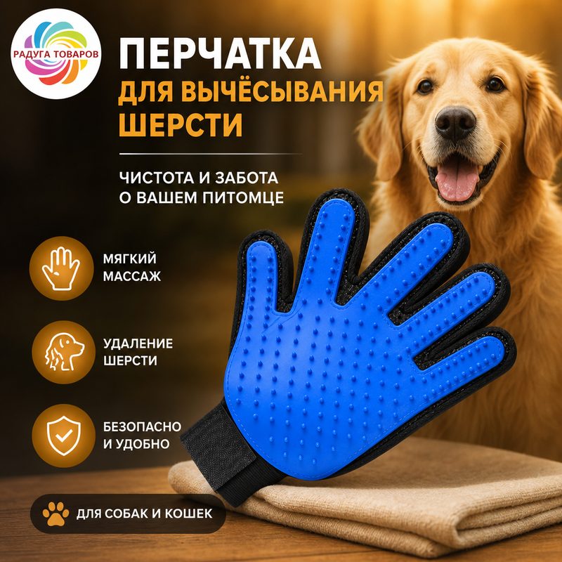 Фурминатор для вычесывания подшерстка кошек и собак, комфортный, удаление подшерстка, массажный эффект