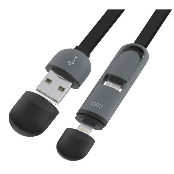 Кабель USB Type-A – Lightning Ritmix RCC-200 Black 1.0m
