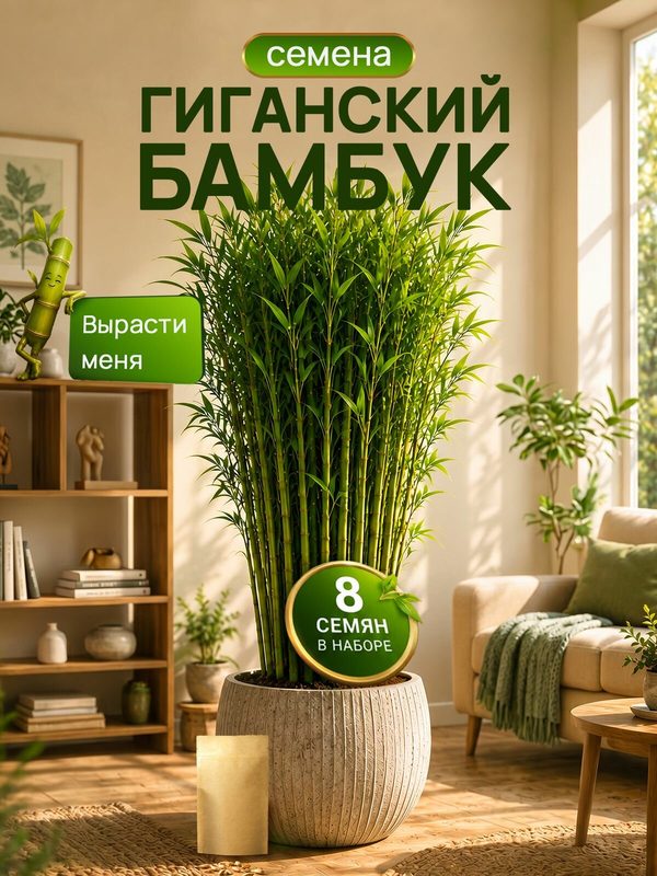 Семена растений Бамбук гигантский мосо 8 штук в наборе Про Растения