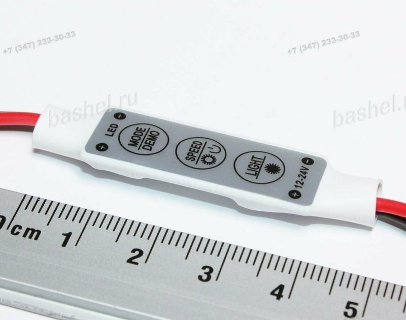 Диммер-контроллер 1ch LS-MINI-DIM 12-24V, 72-144W, вых.- 1х6А, УУС, Ledsib