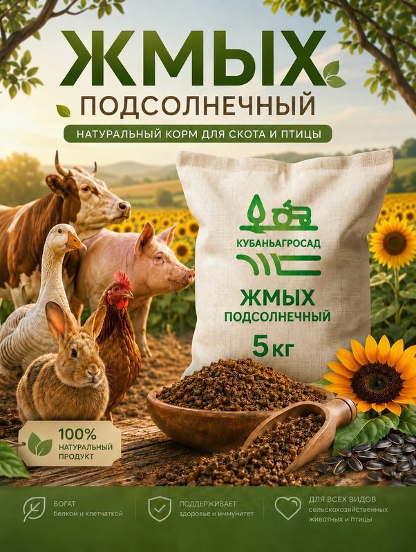 Жмых подсолнечный