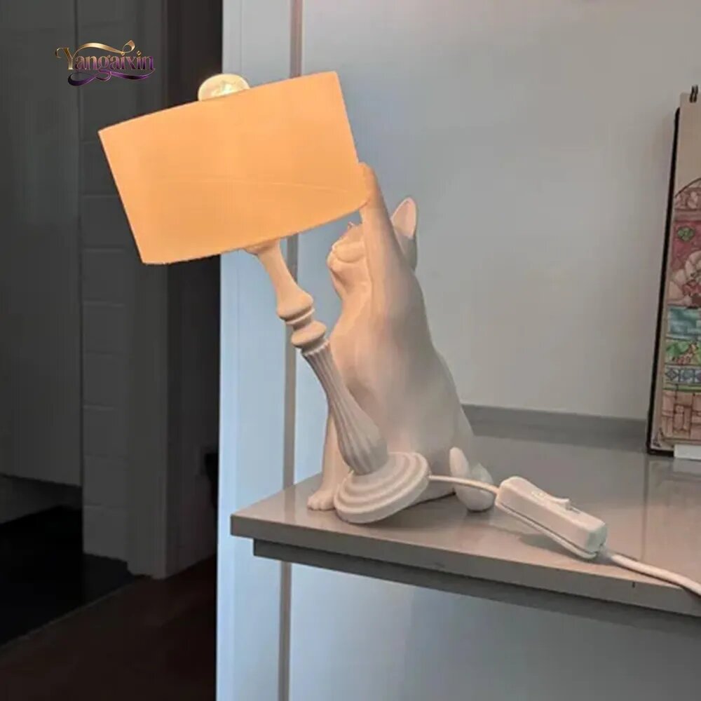 Настольная лампа с озорным котом, 3D печать, ночник для спальни и гостиной