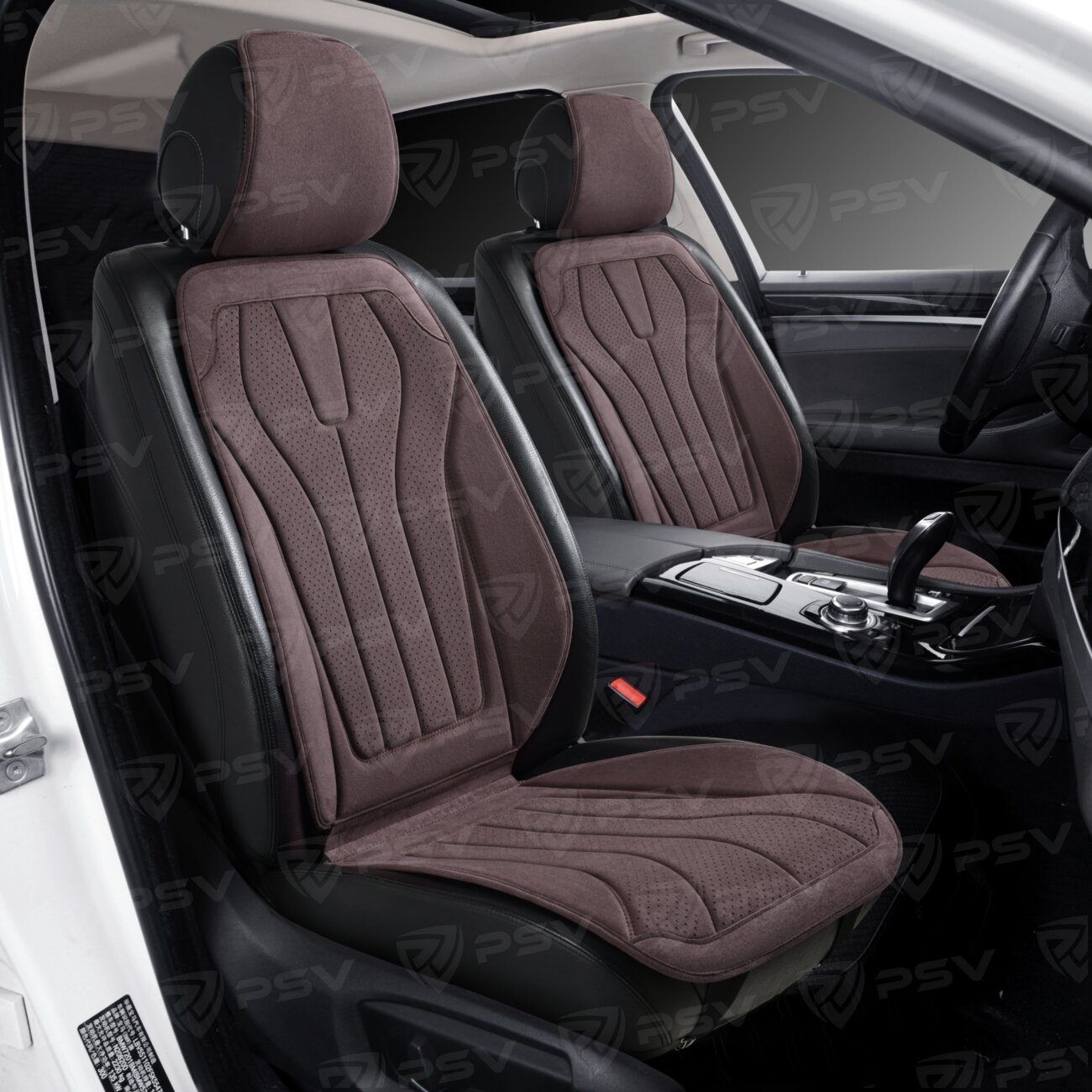 Накидки A001PL237 FRONT (Темно-Коричневый), на переднее сиденье (1 шт.), алькантара