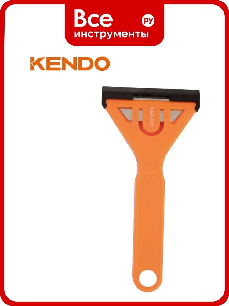 Скребок для окон KENDO 60 мм 30946, для очистки гладких поверхностей со сменным лезвием