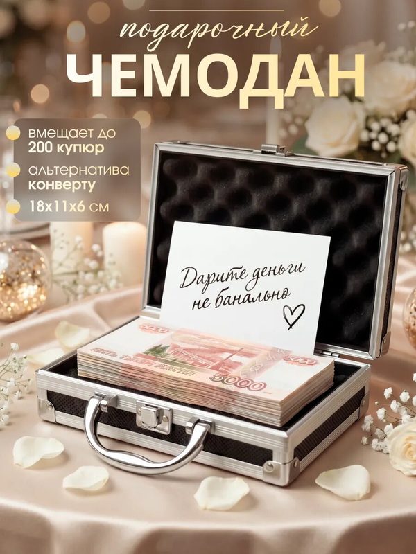 Подарочный мини-чемодан для денег