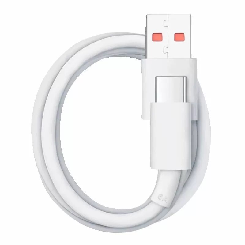 Набор из 2 шт. USB-C кабелей типа C с быстрой зарядкой 6А, длина 1 метр на штуку, совместимость с телефонами Huawei