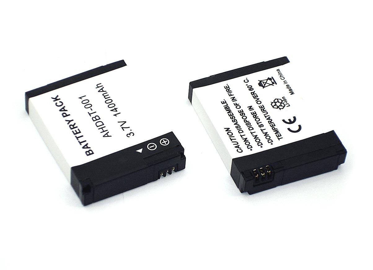 Аккумулятор для видеокамеры GoPro HD HERO, HERO2 (AHDBT-001) 3.7V 1100mAh Li-ion
