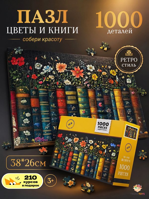 Пазл вазы и книги TrendToys 1000 элементов