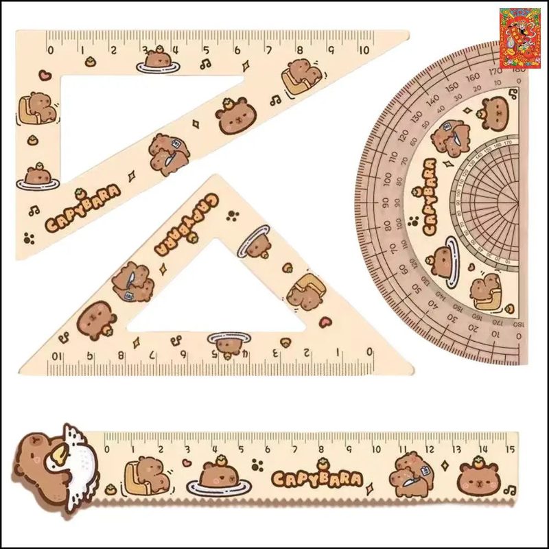 Набор капибара из линейки HADZ1D84/2MJC4, 4 шт, кремовый цвет, мягкие игрушки для детей