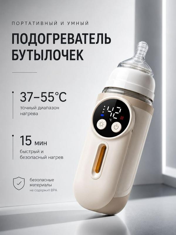 Подогреватель для бутылочек портативныйидеальное решение для мам, ценящих мобильность и безопасность.