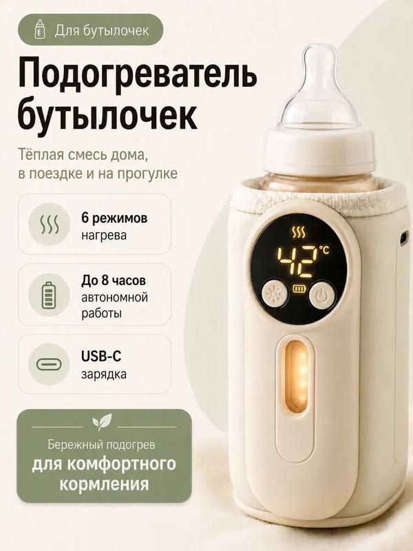 Подогреватель для бутылочек детского питания портативный