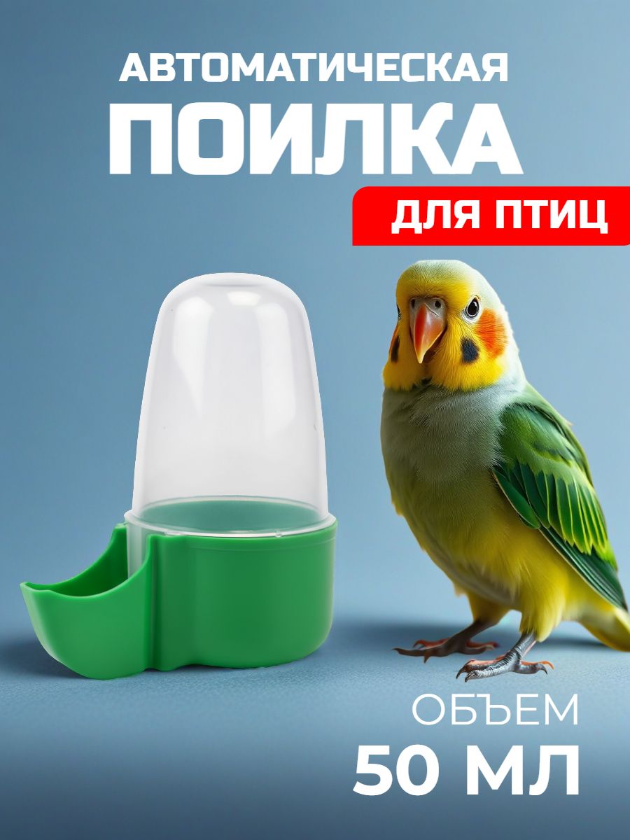 Поилка (автопоилка) для попугаев и птиц в клетку