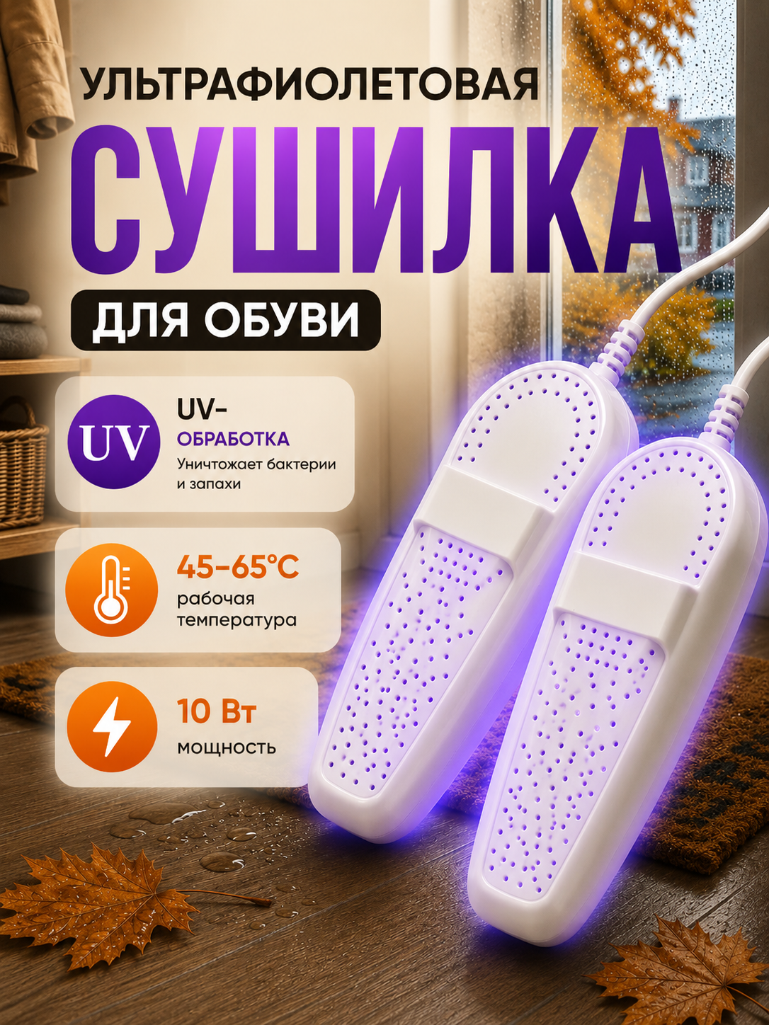 Сушилка для обуви электрическая ультрафиолетовая мощная для взрослых и детей