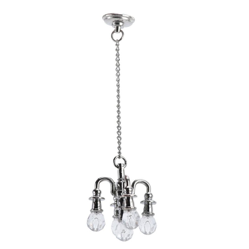 Мини-люстра Dollhouse Mini Lamp из сплава, устойчивая к ржавчине, 19,2 × 11,6 × 12,3 см, для кукольного домика и детской