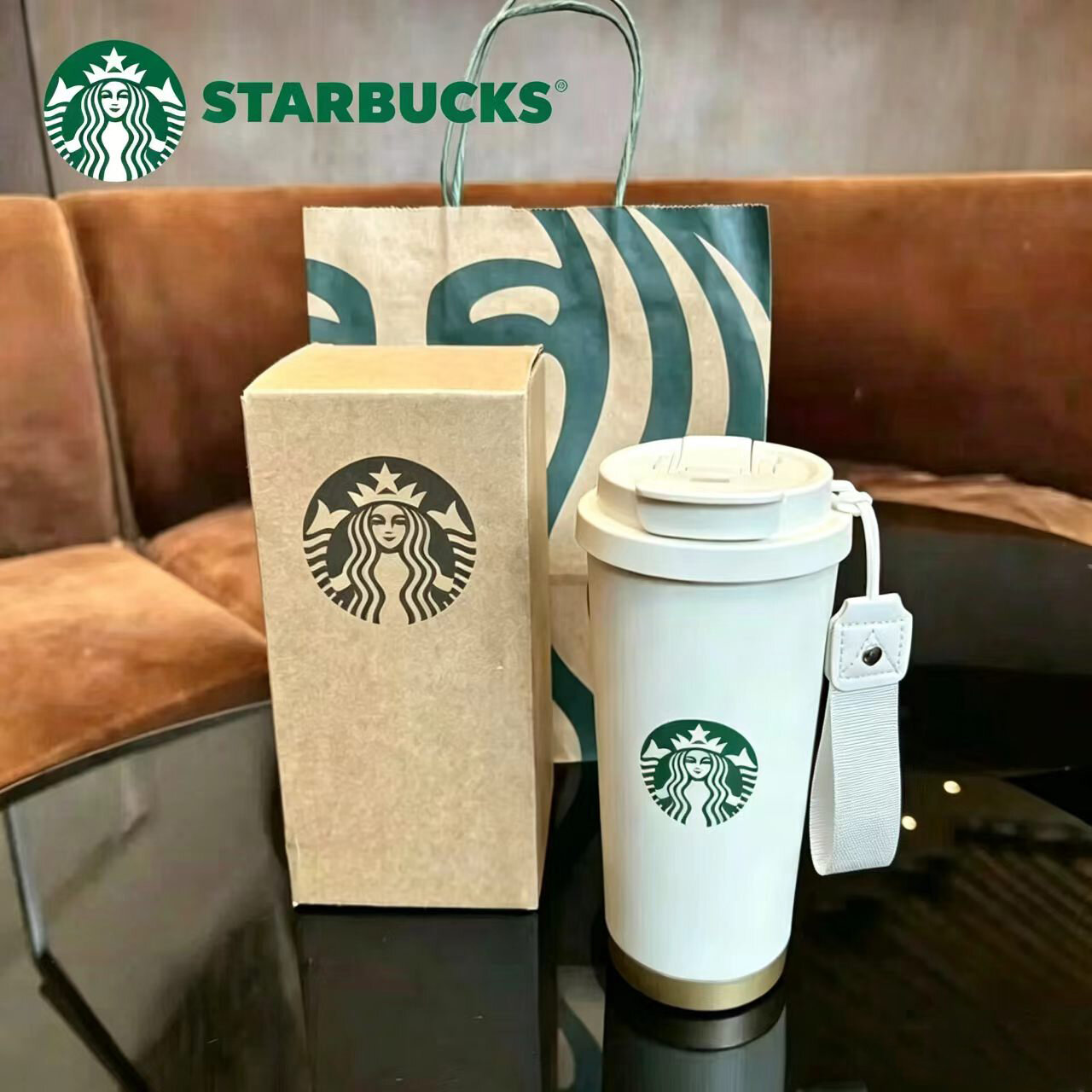 Новая культовая автомобильная термокружка Starbucks из нержавеющей стали, 520 мл.